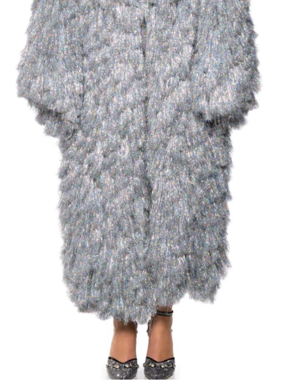 🩶 I'M SO FANCY TINSEL METALLIC SHAKET TRENCH L - Shop Akira - Stunning - Picture 12 of 12
